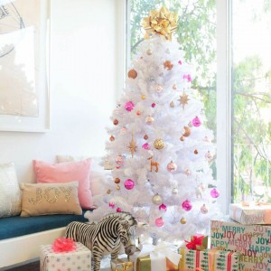 árbol navideño blanco
